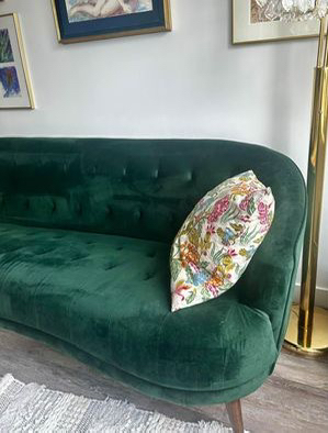 Green Velvet Couch by Wazo NEED GONE ASAP - photo 4
