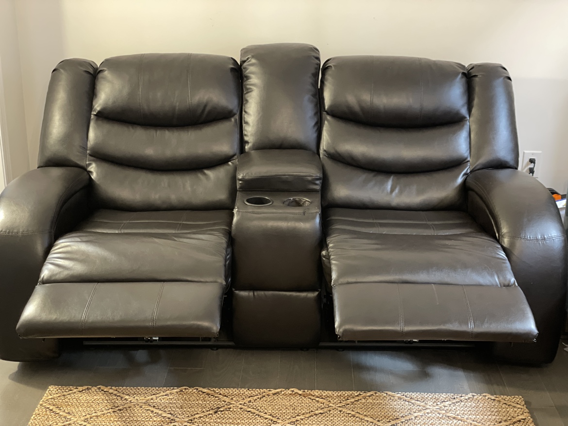 Recliner/ 2 seater couch - photo 3