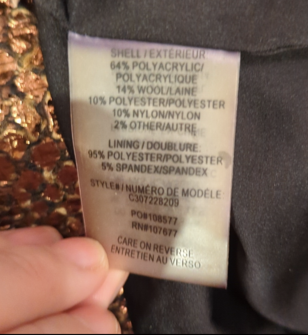 Alice and Olivia Bronze Tweed Blazer image indicator(8)