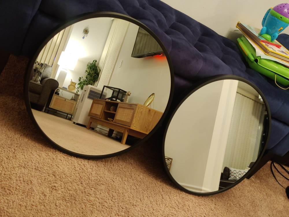Decorative modern round wall mirror set thumbnail
