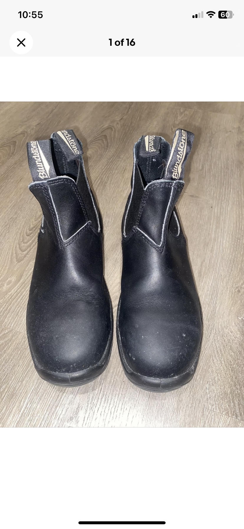 Blundstone Work Boots Chelsea Leather Sz US 5 Steel toe CSA thumbnail