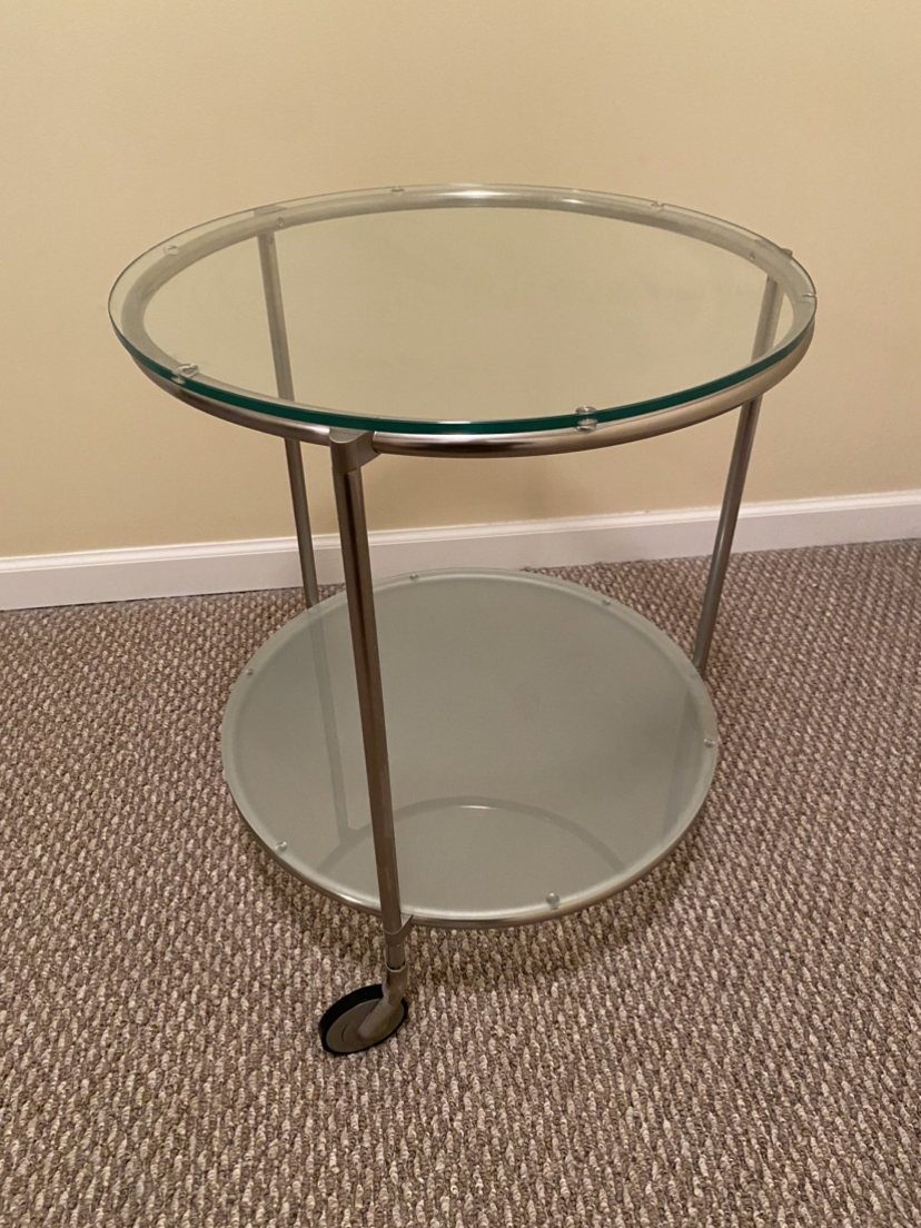 🧡 IKEA glass & chrome table #freecycle thumbnail