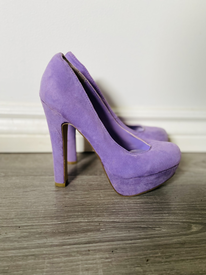 Purple block heels - photo 2
