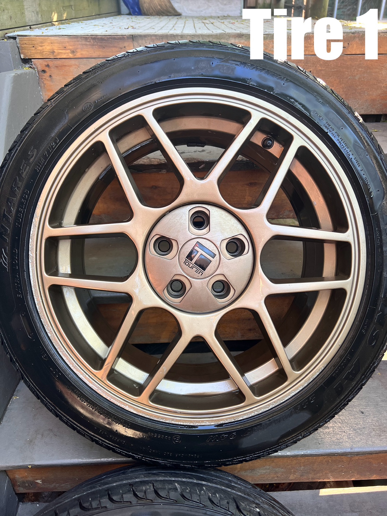 4 rims +tires R17 5x112 Bolt