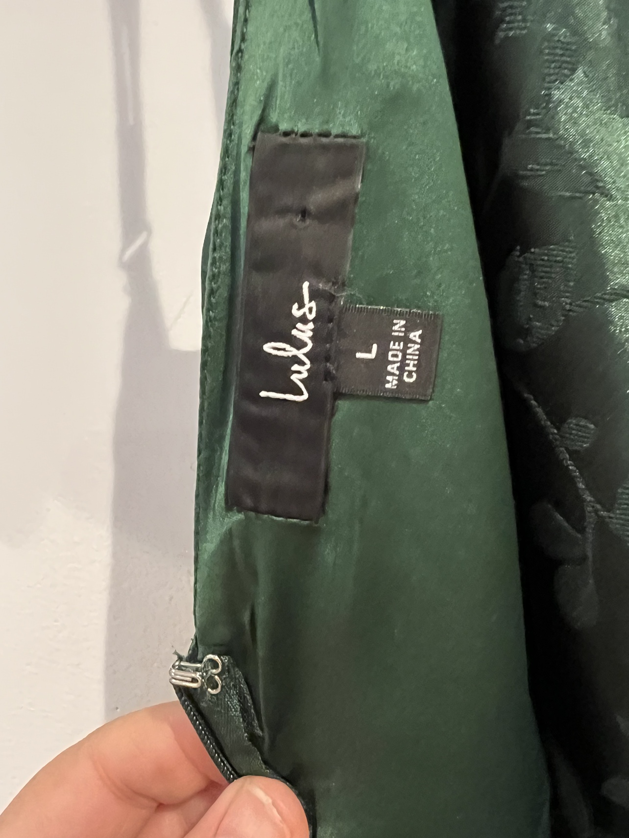 Prom Grad Emerald Green, Satin size large, Lulus Maxi Dress image indicator(7)