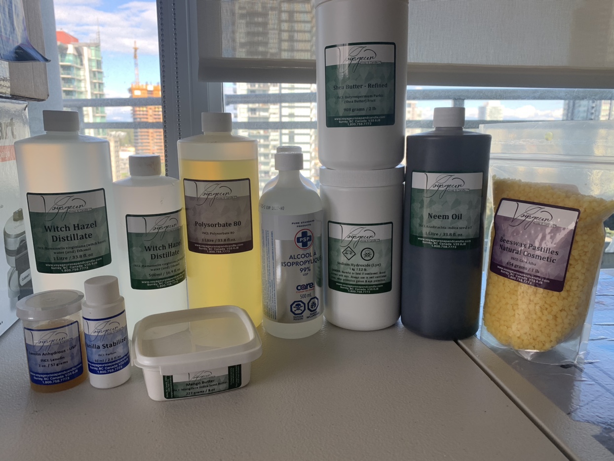 Soap making supplies