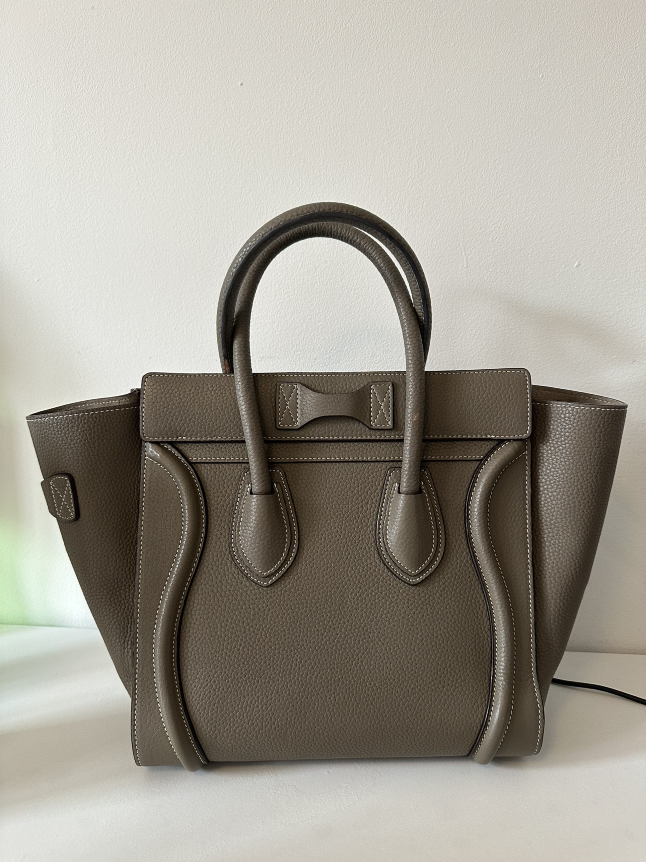 CELINE MICRO LUGGAGE HANDBAG IN DRUMMED CALFSKIN - photo 2