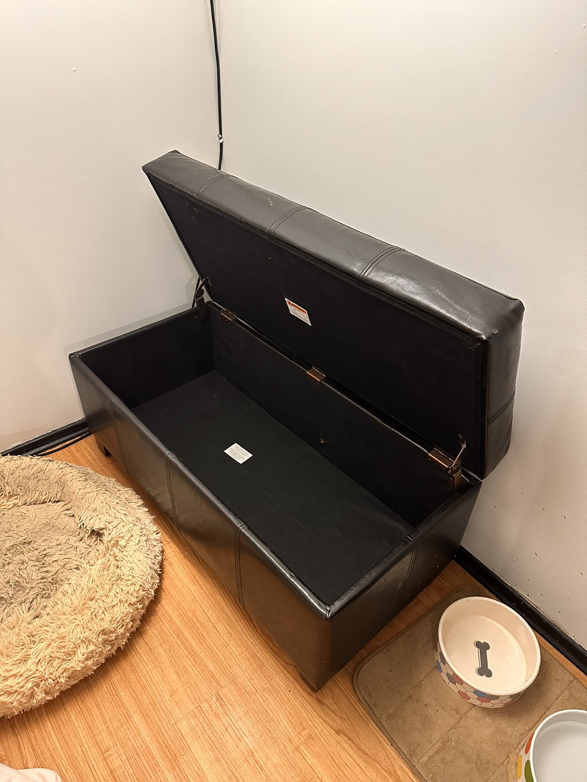 Ottoman with storage: Black - photo 3