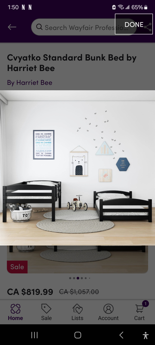 Solid Wood Twin Bunk Beds Harriet Bee - photo 2