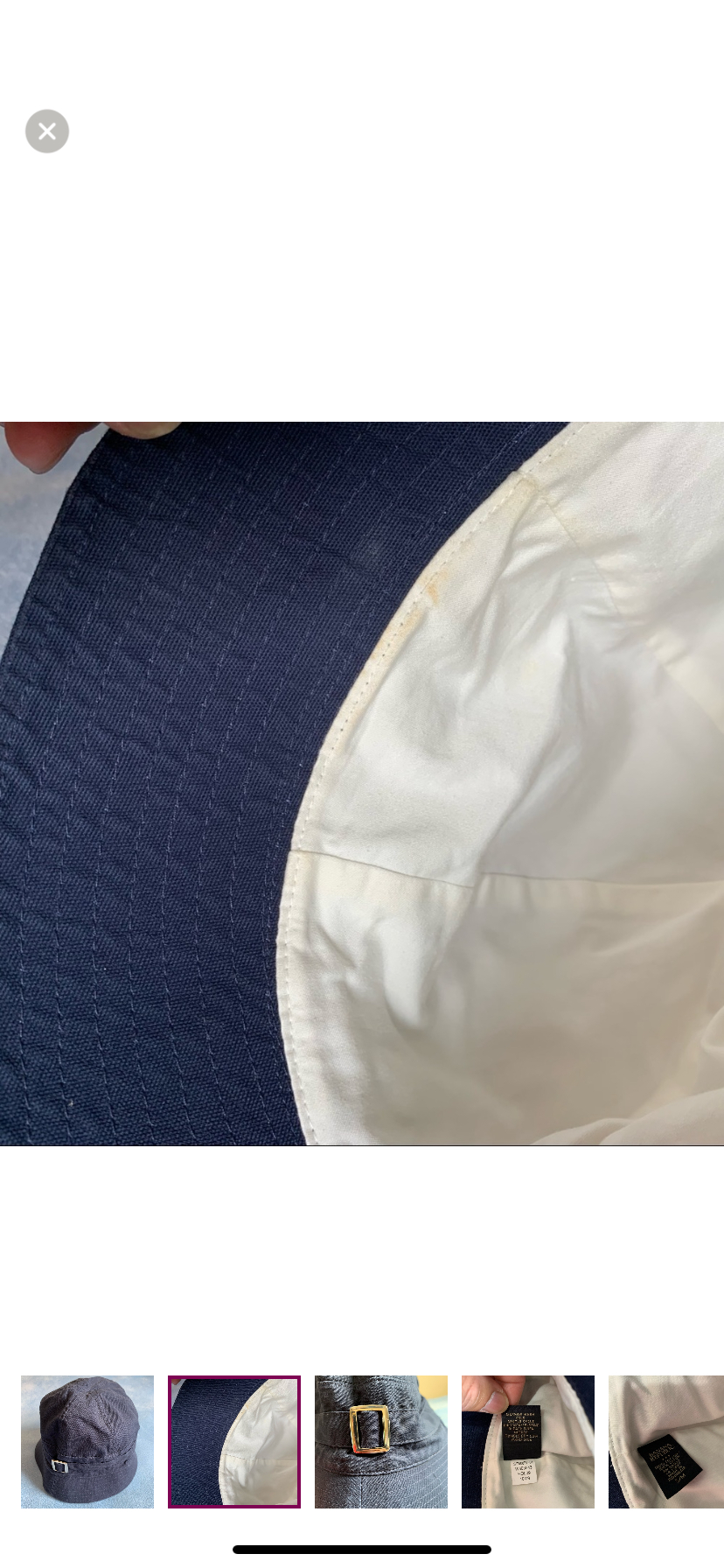 🧡Banana Republic Bucket Hat Navy Blue size S/M image indicator(2)