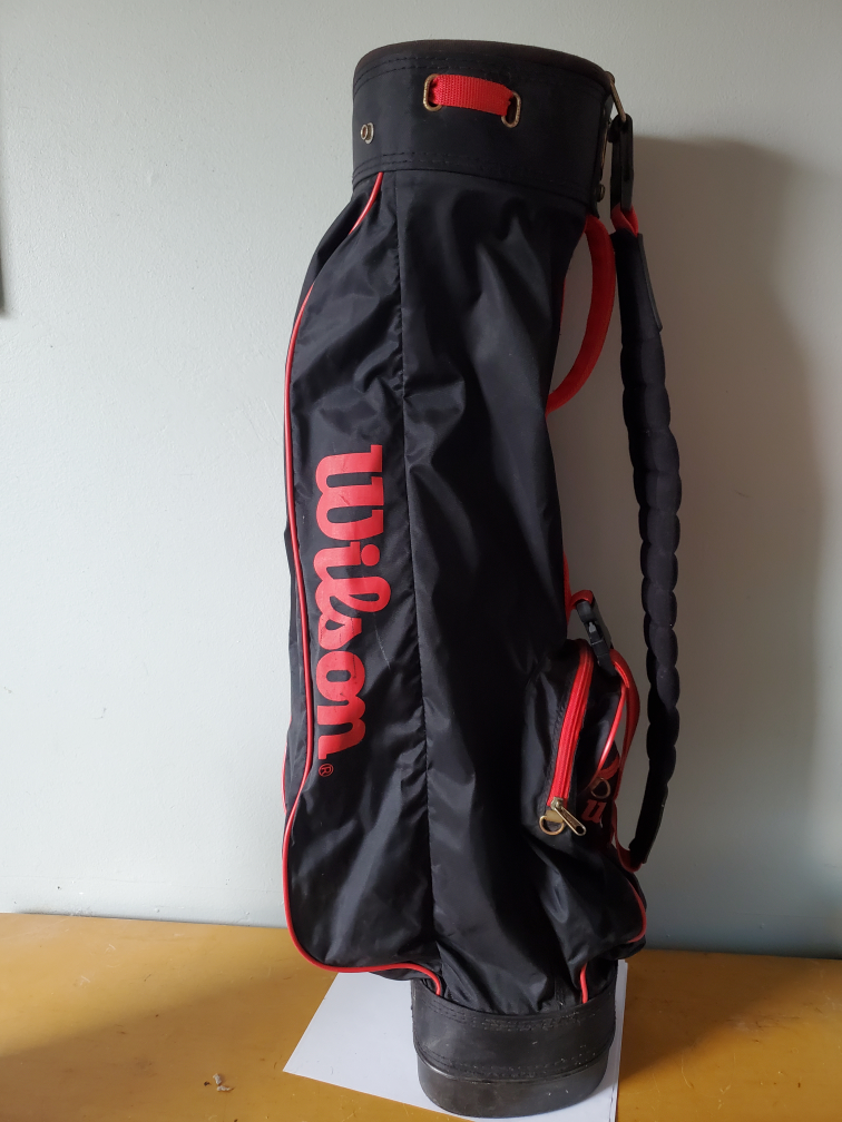 WILSON GOLF BAG CARRY BAG Black Red Single Strap Lightweight thumbnail