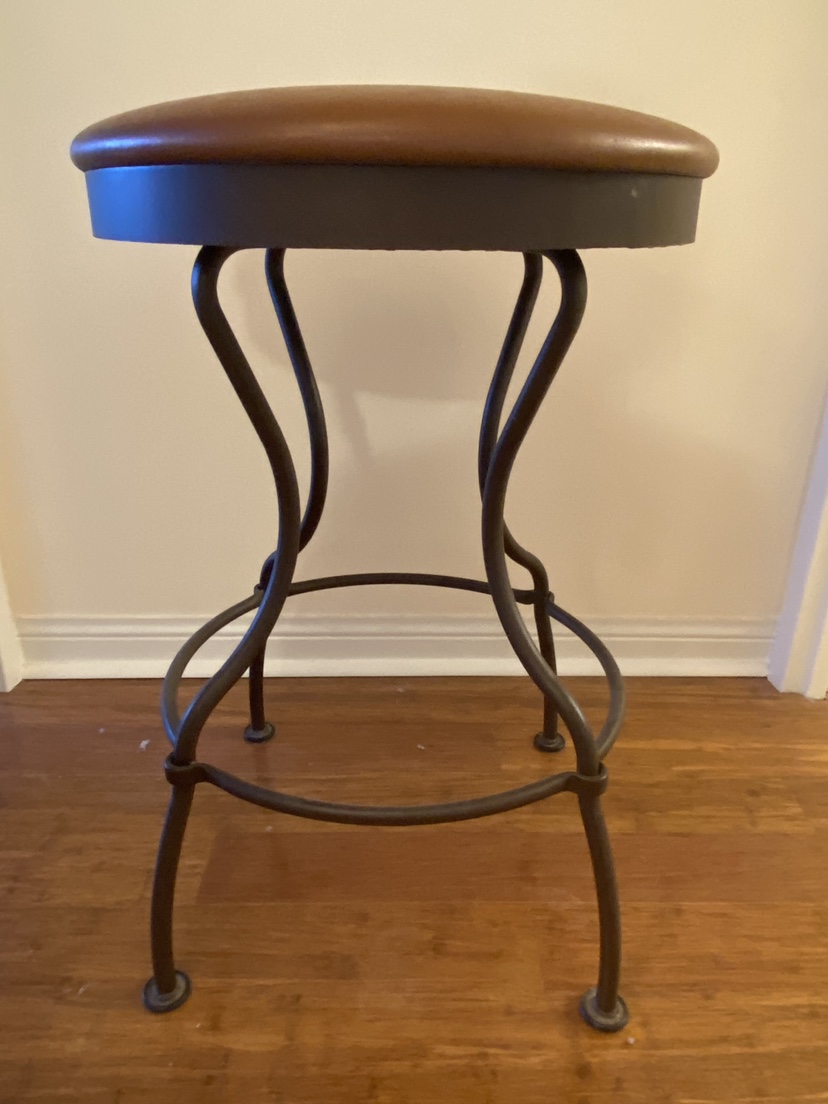 3 wrought iron stools - photo 4