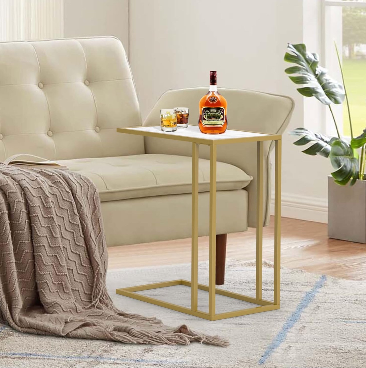 Marble side table rectangle image indicator(3)