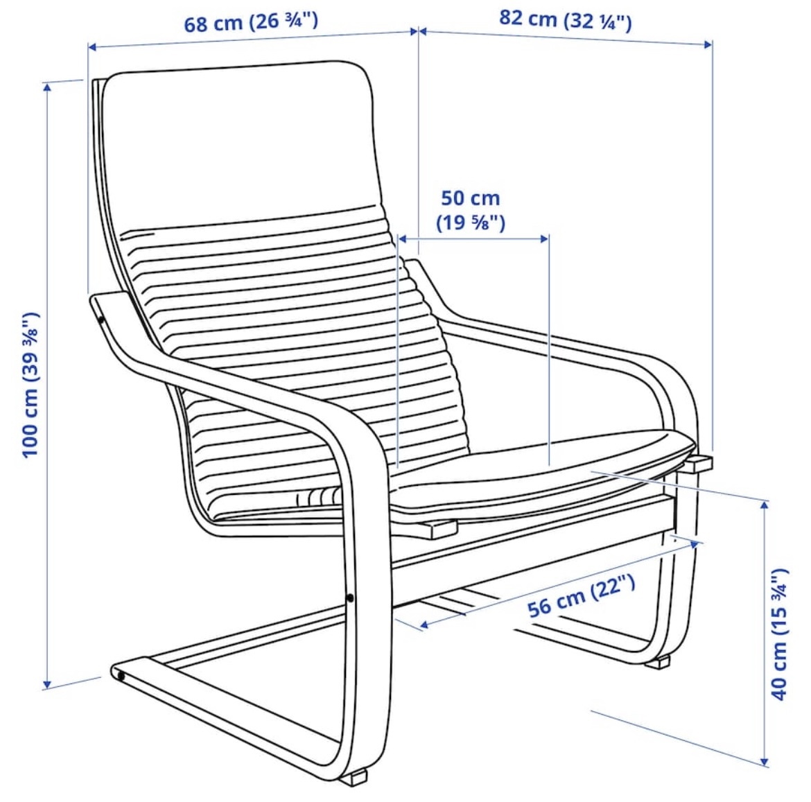 Armchair (IKEA Poang)- Black - photo 3