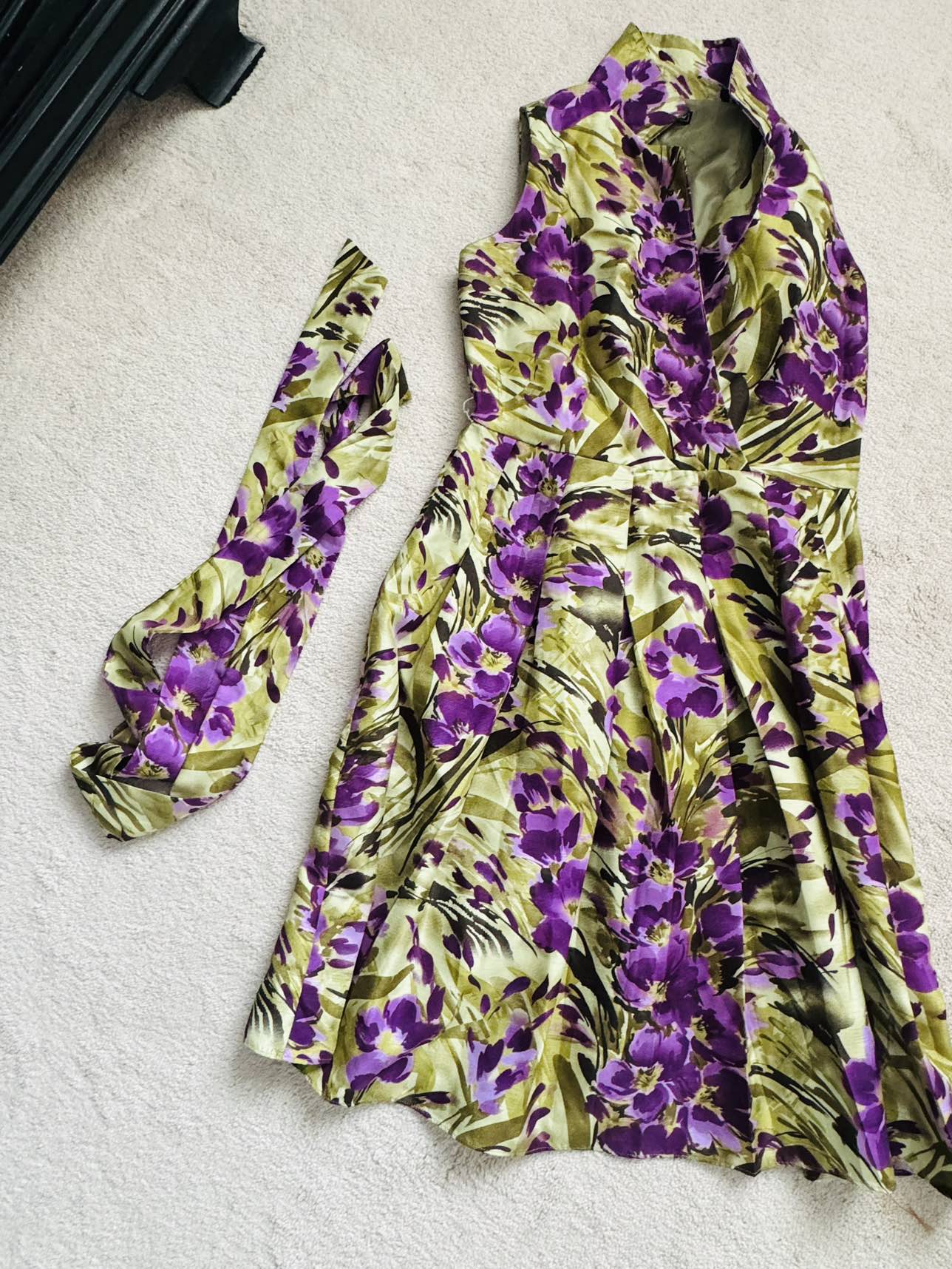 Elegant silk tea, party dress, or summer dress
