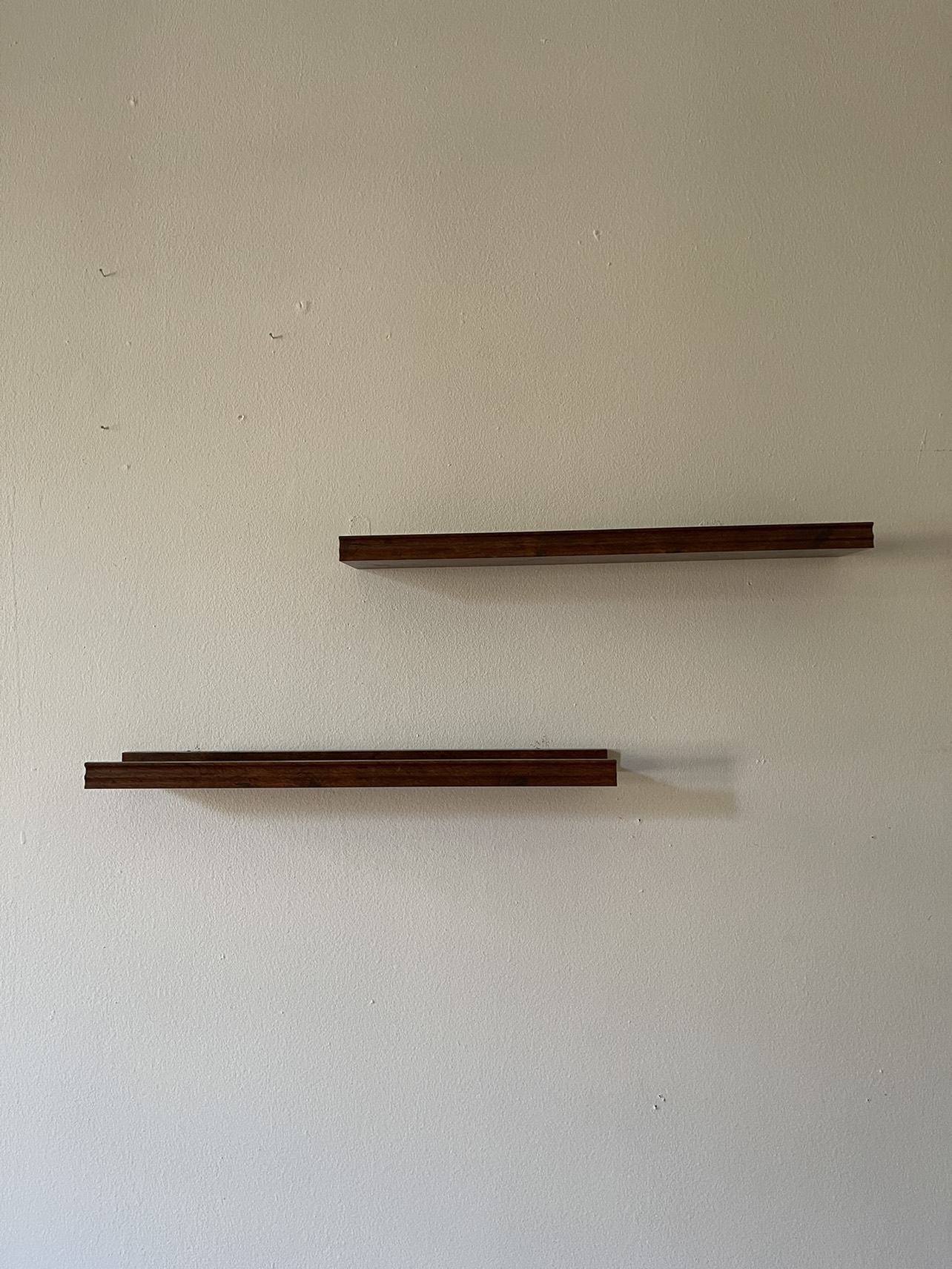 Wood floating shelves (2 shelves)