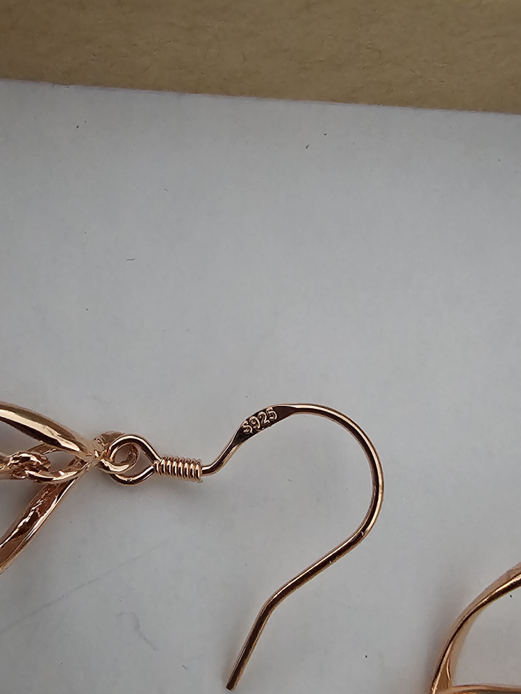 Rose Gold Sterling Silver Earrings [Never Worn] image indicator(2)