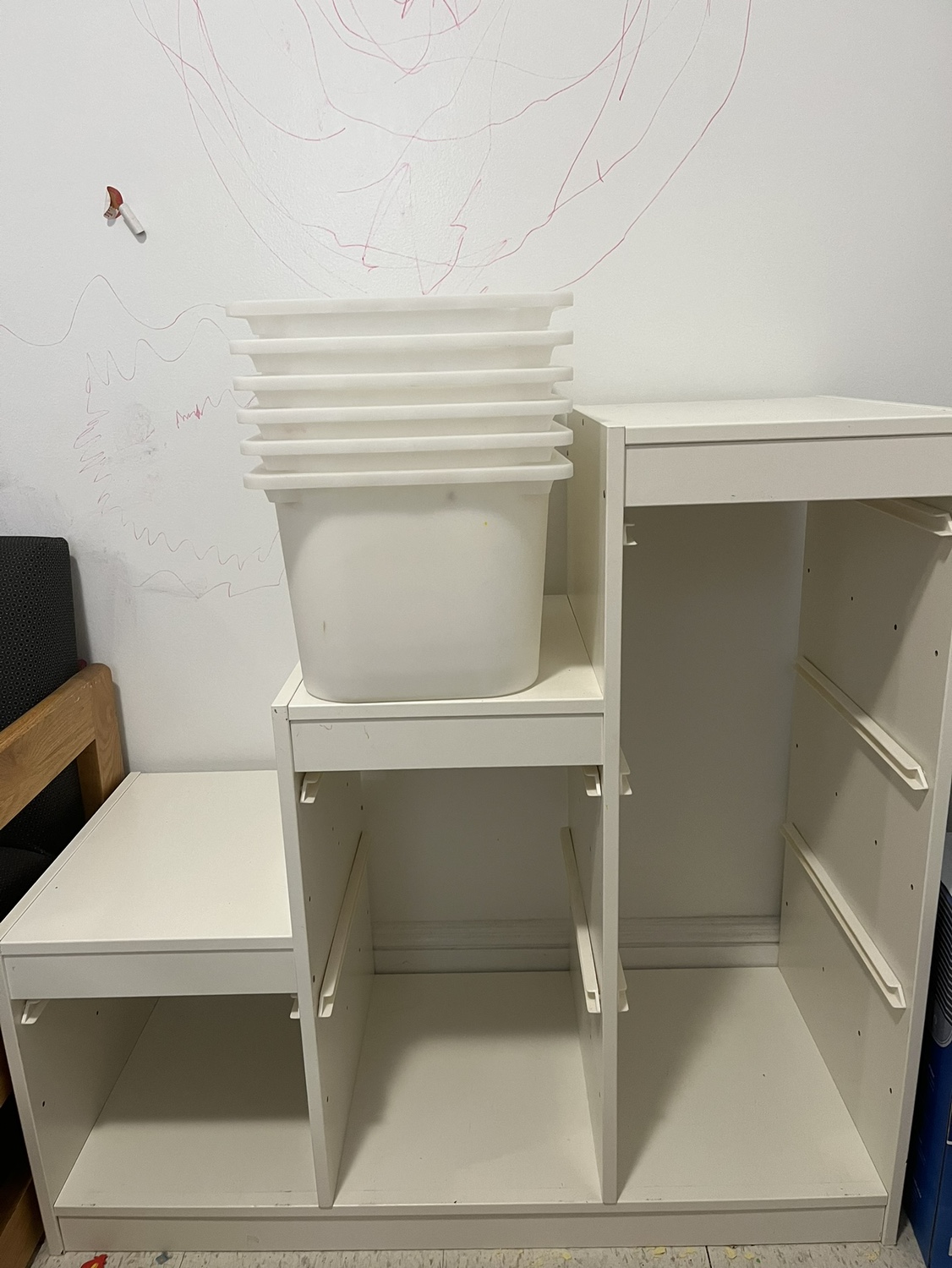 IKEA TROFAST STORAGE WITH BINS