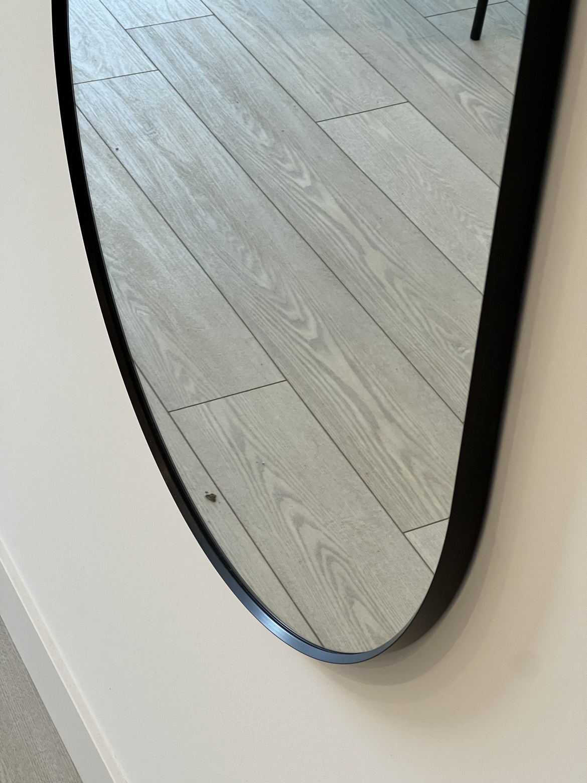 Black Metal Mirror (Pill Shape) - photo 4