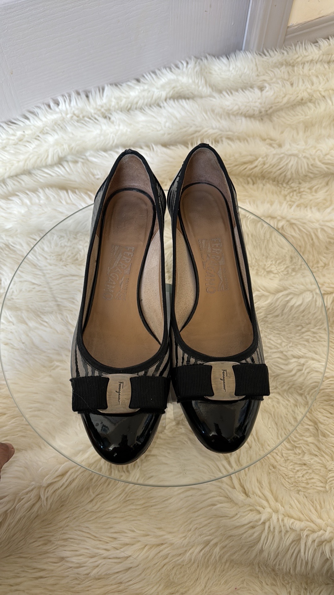 Salvatore Ferragamo Bow Block Heel Pumps