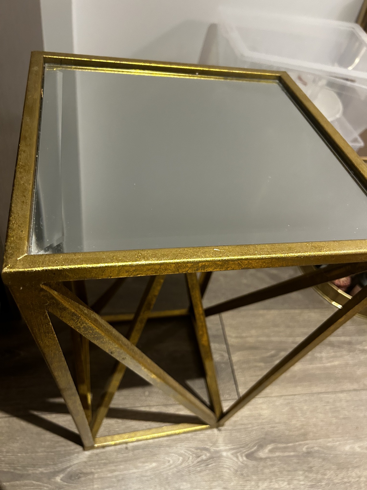 Wayfair small mirror gold side table - photo 3