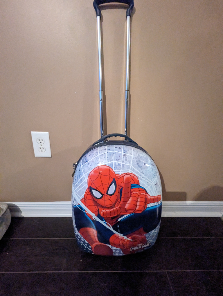 kids hard shell spiderman rolling luggage thumbnail