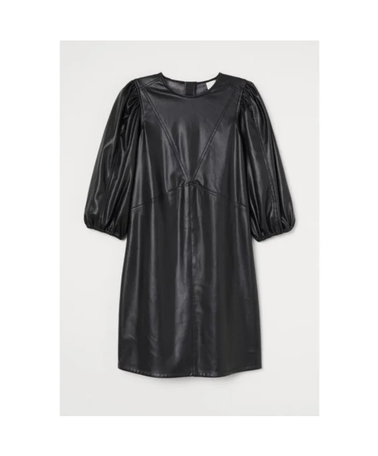 Black faux leather dress H&M