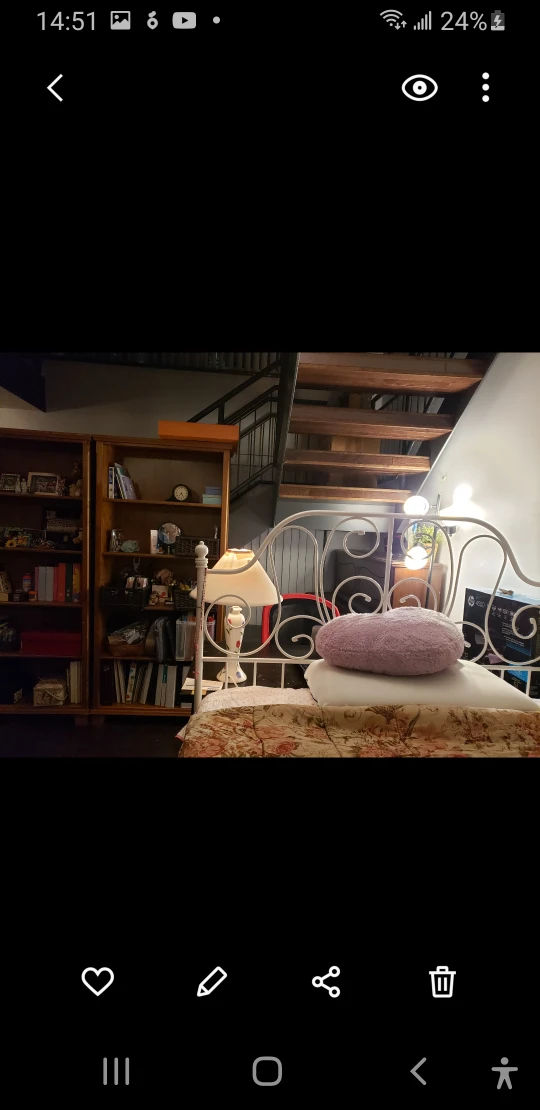 Ikea double size white iron bed frame with box - photo 2