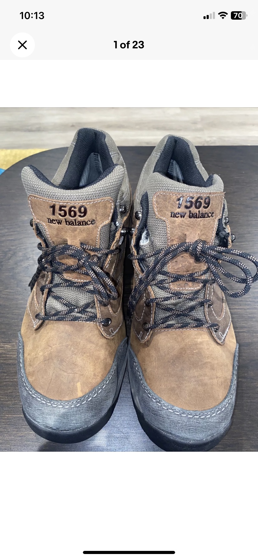 Men's New Balance 1569 Sz 14 4E Gore-Tex Hiking Boots MW1569BR thumbnail