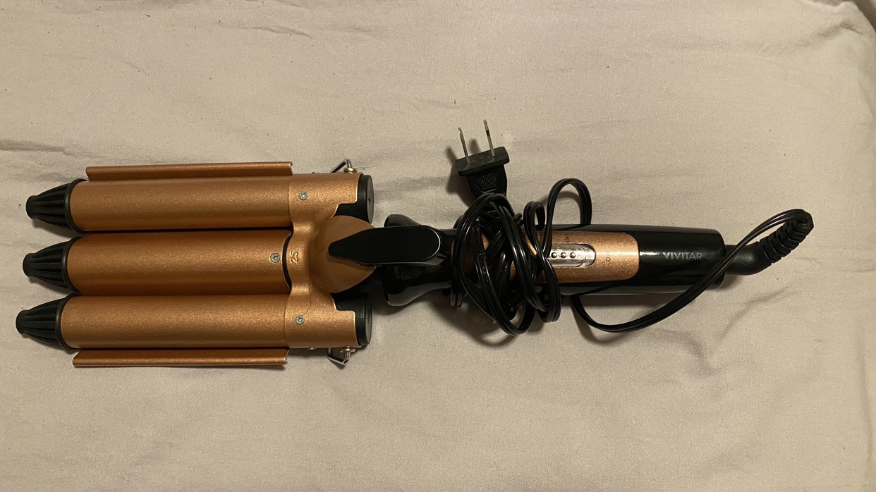 Triple Barrel Hair Wave Salon Curling Iron Curler Wand Tested