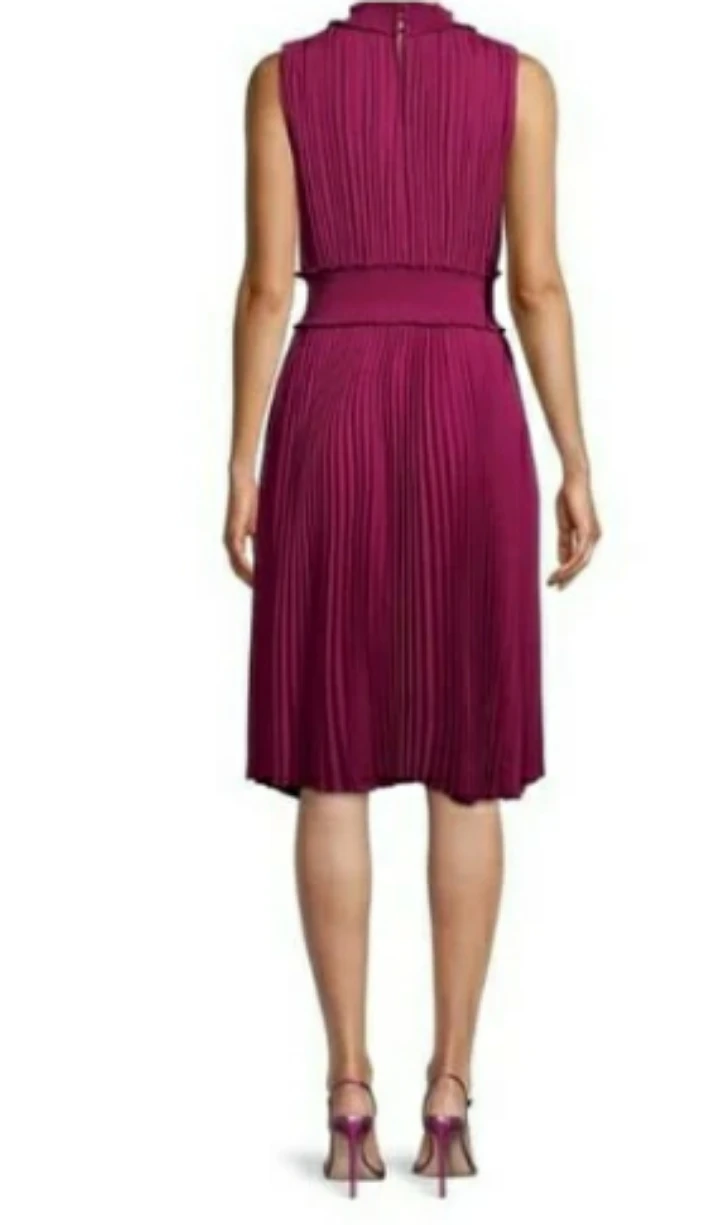 Nanette Lepore Bali Orchid Pleated Midi Dress with tag $148 image indicator(3)