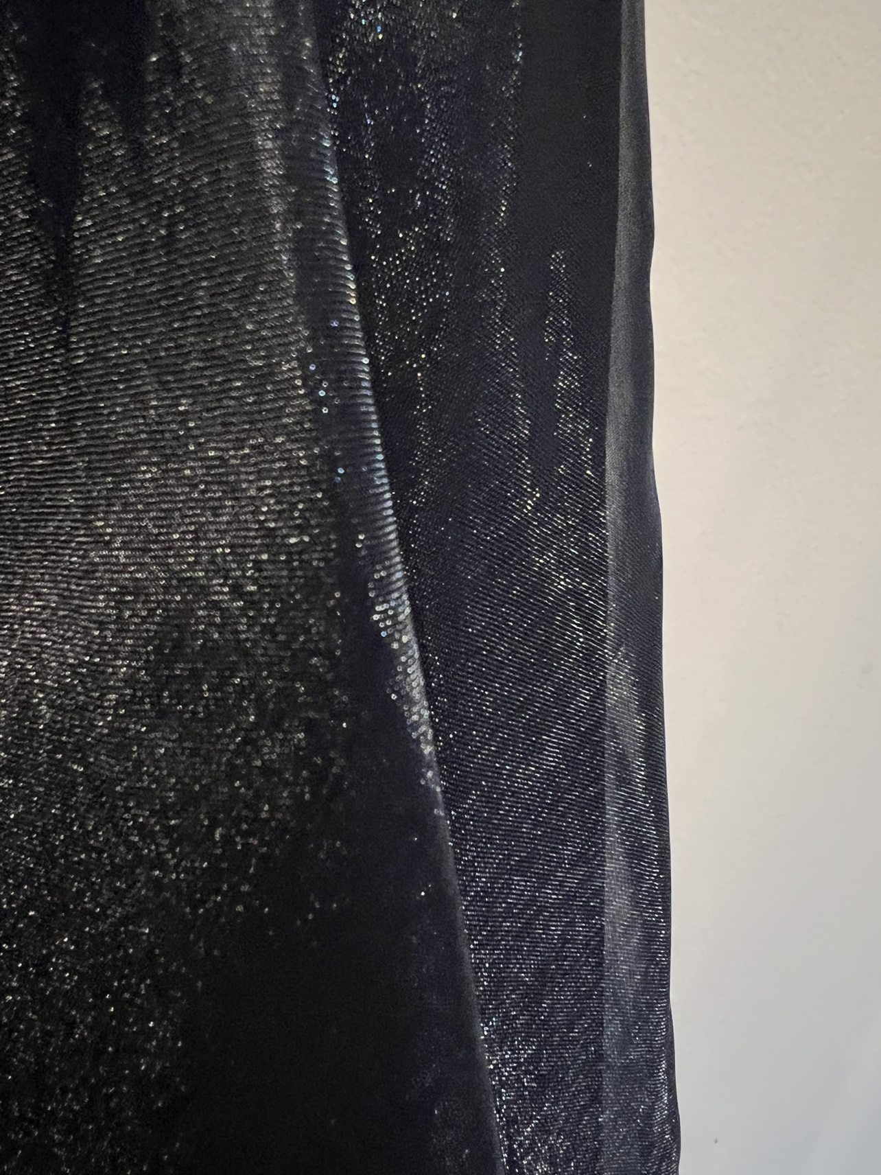 Grad/Prom, Dk Blue Lace/sheer satin & iridescent organza size 12 image indicator(6)