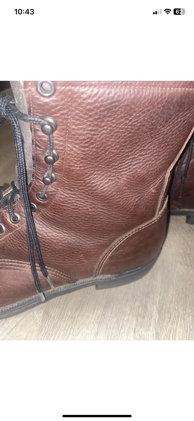 BRAHMA Canada West Boots Leather Granny Laced Kilt Fringe US 12 image indicator(5)