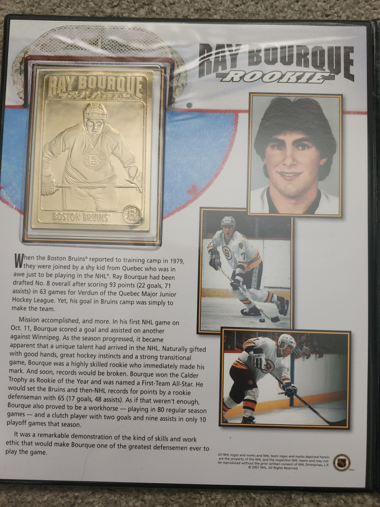 RAY BOURQUE 22kt gold cards image indicator(3)