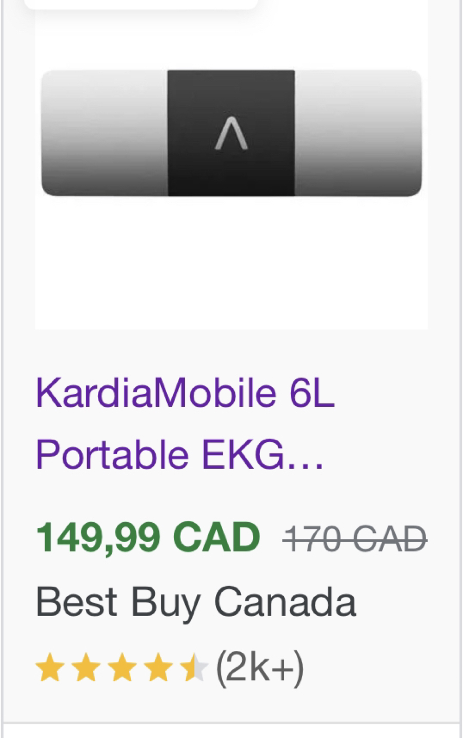 KardiaMobile 6L Portable EKG - photo 3
