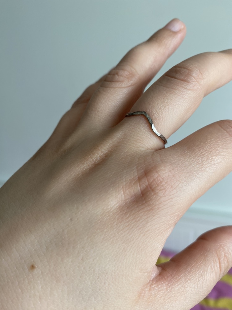 Sterling Silver Wave Shape Stacker Ring image indicator(3)