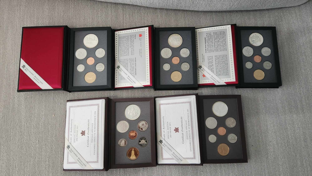 1991 - 1995 Canada Proof Sets (Double-Dollar Coin Collection) thumbnail