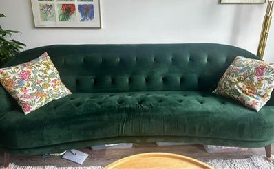 Green Velvet Couch by Wazo NEED GONE ASAP - photo 5