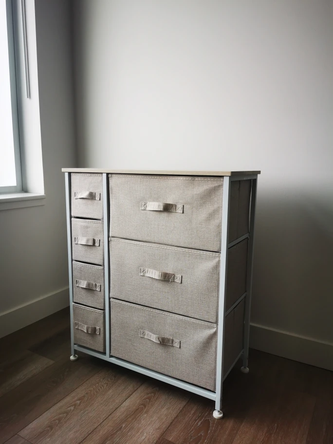 7 Drawer Fabric Dresser Storage Tower