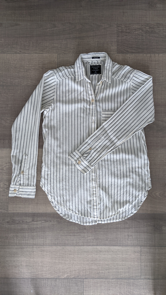Abercrombie & Fitch striped boyfriend shirt