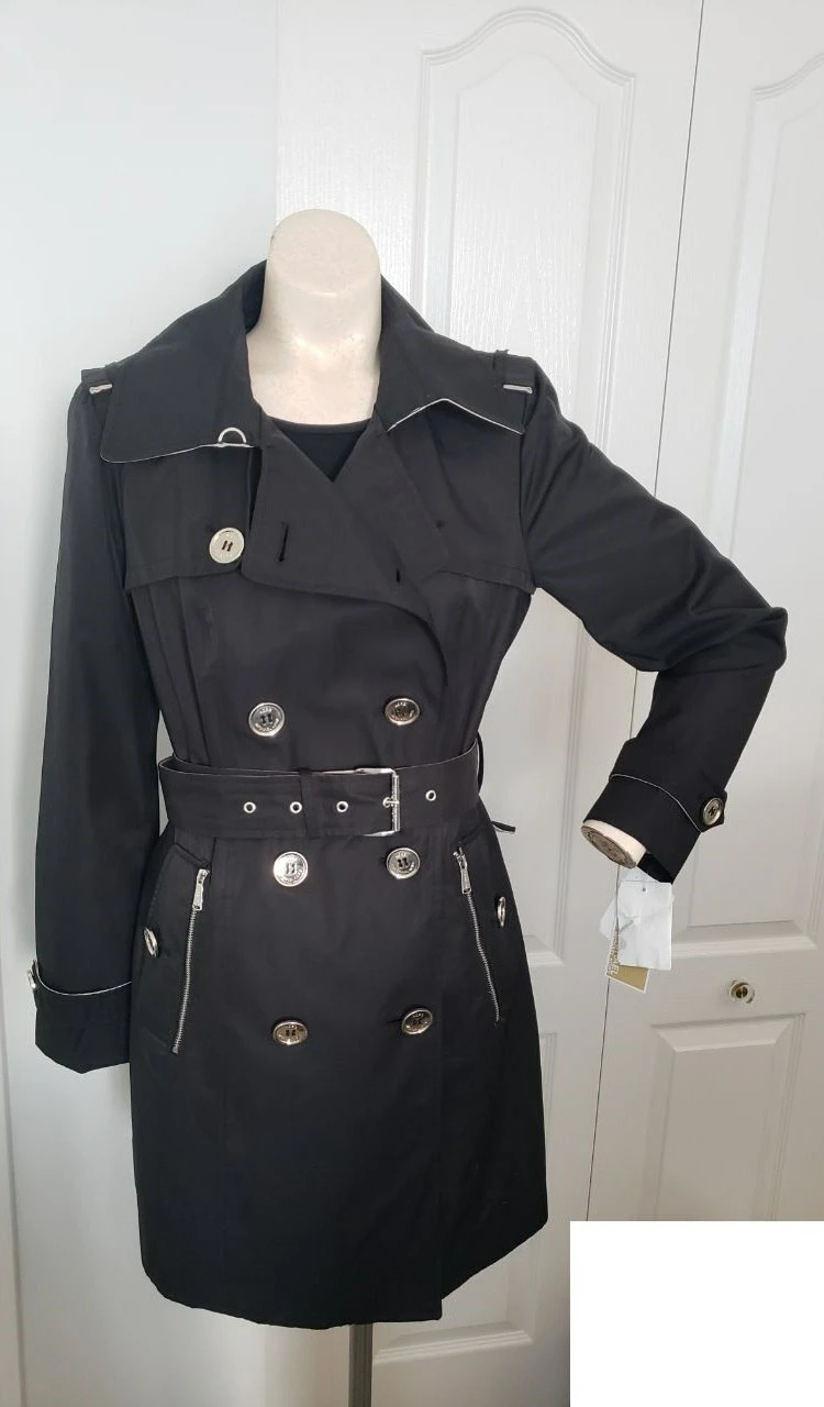 BNWT Michael Kors Black Trench Coat. small thumbnail