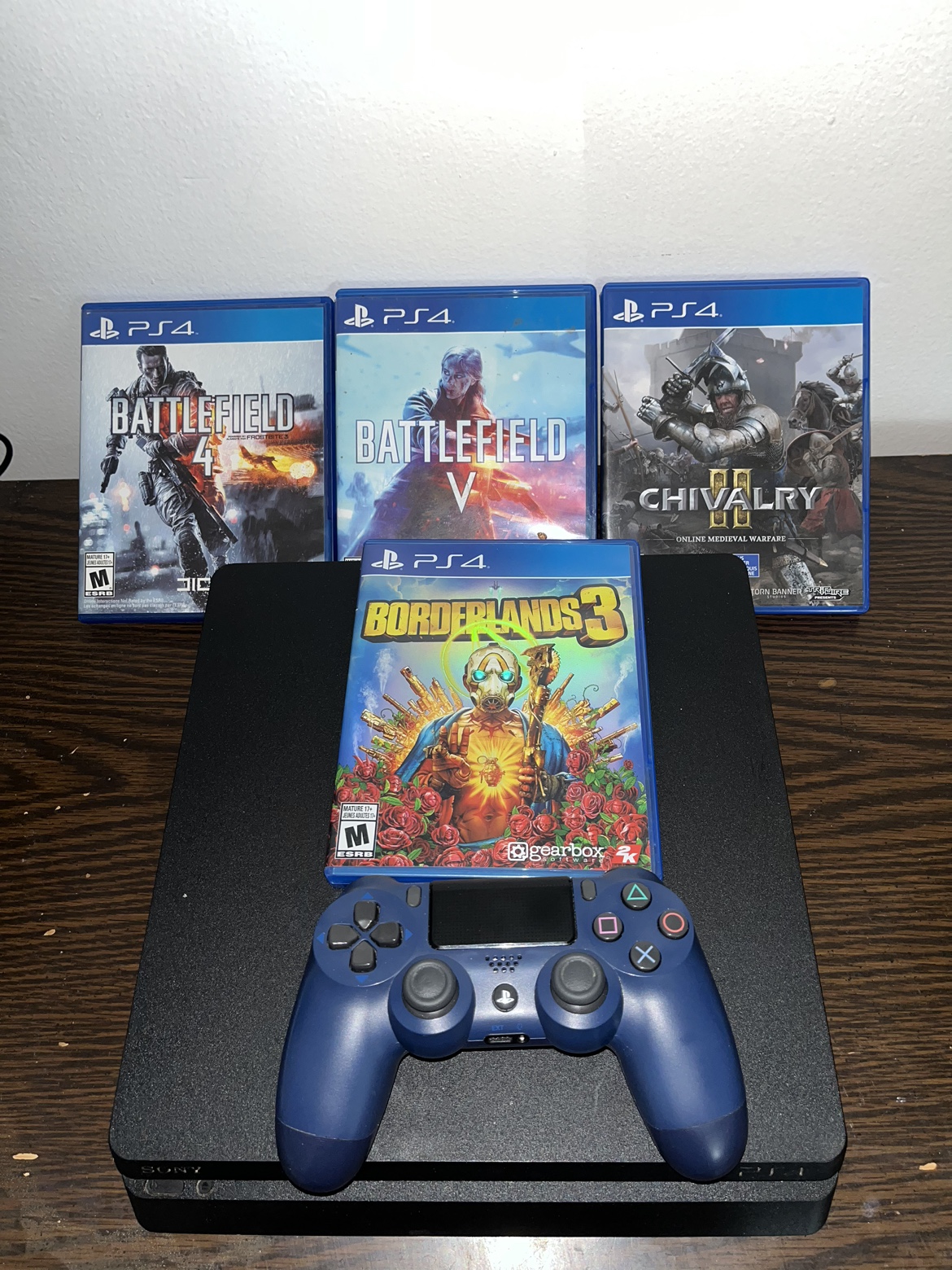 Ps4 Slim Bundle 1TB With 4 Games, cables, & Controller.