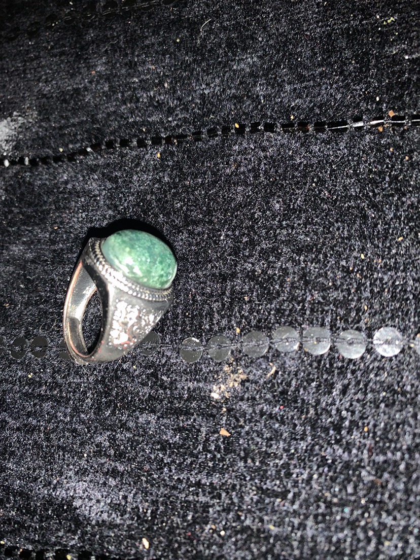 Spinel man crystal ring