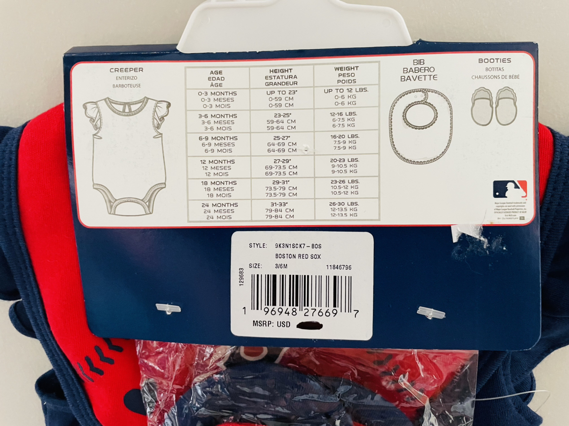 Three-piece Bodysuit, bib & booties image indicator(4)