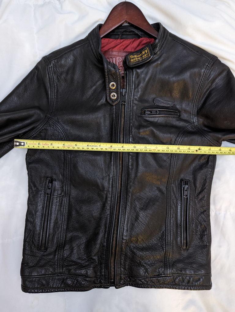 Superdry Leather Jacket Speed-Sport Medium ( U.S. Small ) image indicator(5)