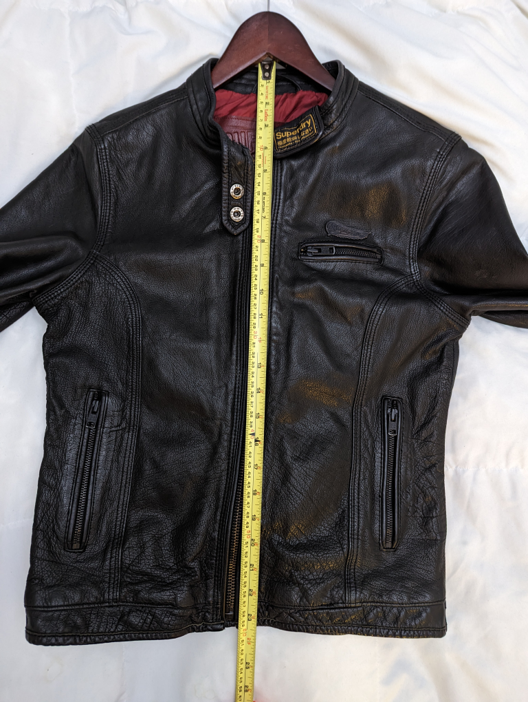 Superdry Leather Jacket Speed-Sport Medium ( U.S. Small ) image indicator(6)