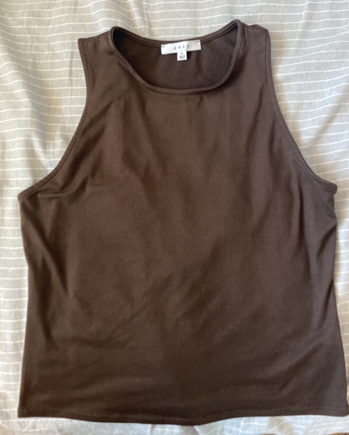 Chocolate brown super soft tank top