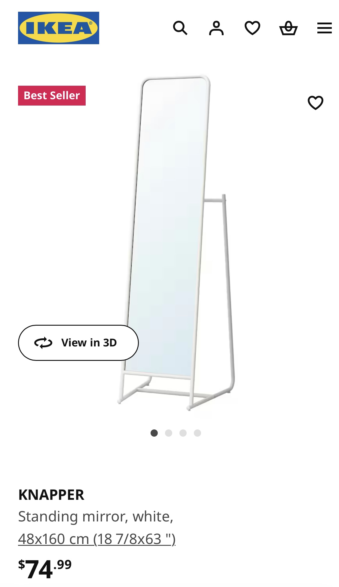 Ikea Standing Mirror - photo 3