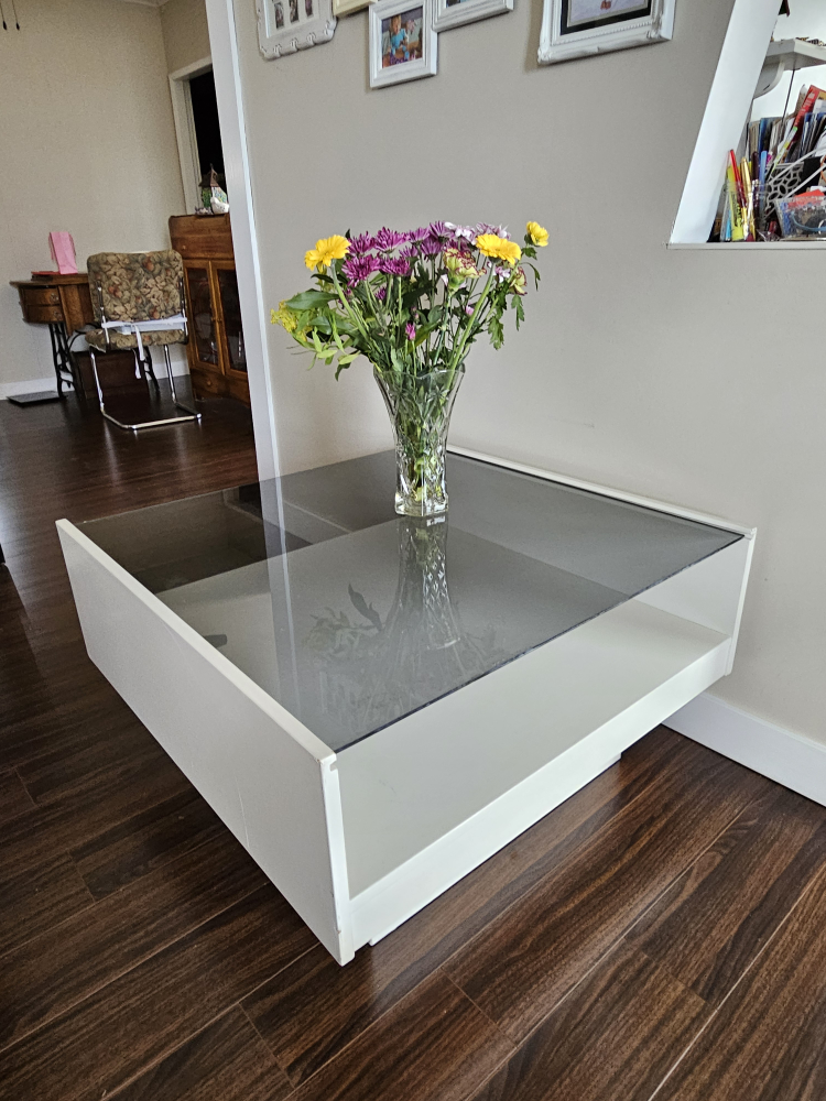 glass top table