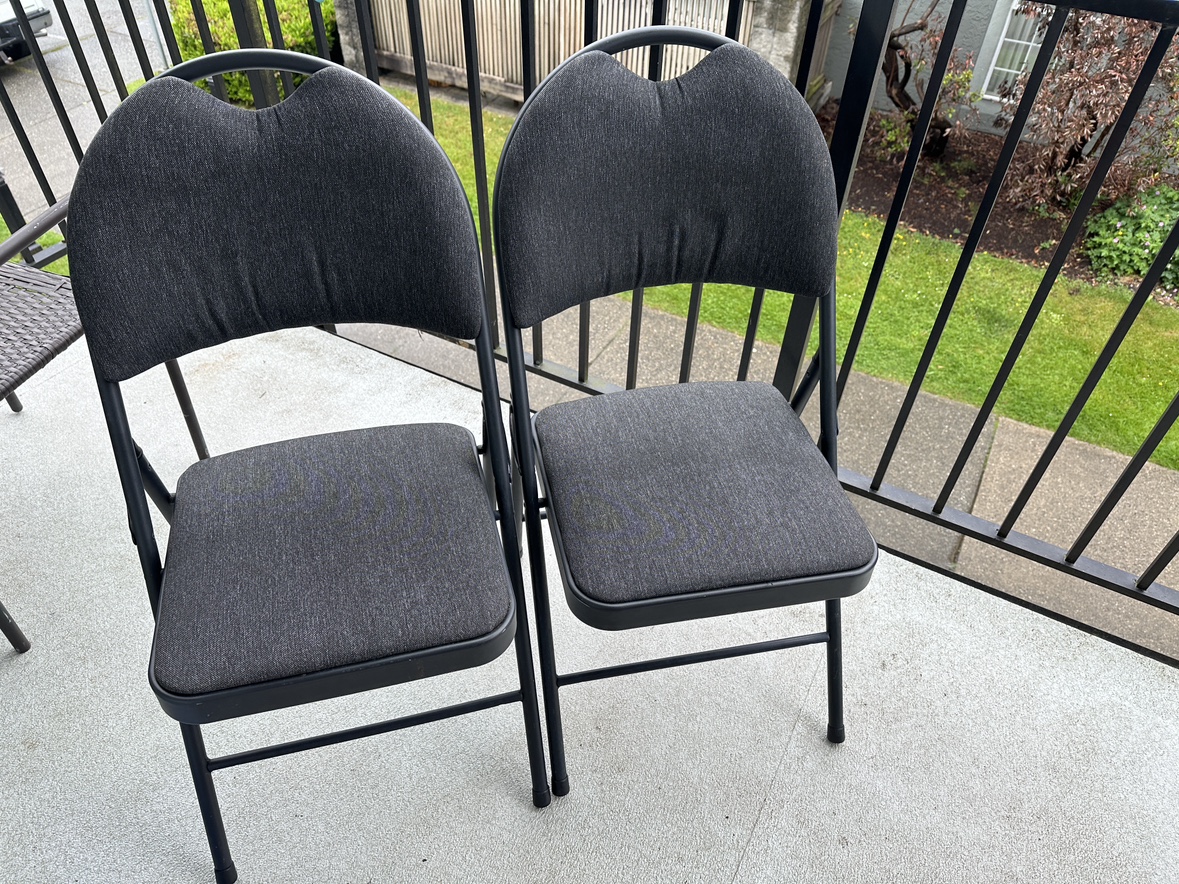 Costco folding fabric chairs